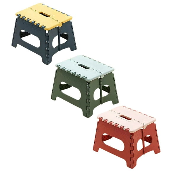 9 Inch h Folding Step Stool 300 LB Capacity Plastic Foldable Step Stools for Kids and Adults,Folding Stool Suitable for Kitchen,Stepping Stool with Handle Light Purple Small Step Stool 1PC