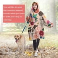 thumbnail image 4 of Wearable Oversized Blanket,Dogs with Pioneer Flower Wearable Blanket Hoodie for Adults,Cozy Hooded Blankets with Super Pockets,Super Warm Fuzzy Pullover for Women & Men, 4 of 6