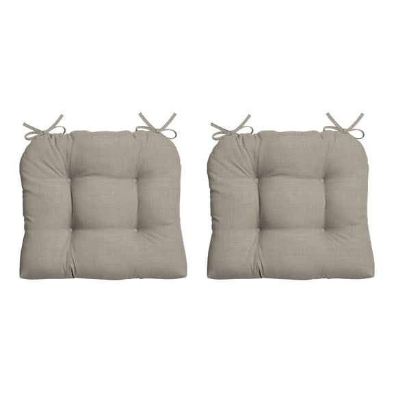 ARDEN earthFIBER Outdoor Wicker Chair Cushion, 2 Pack, 20 x 18, Water Repellent, Fade Resistant 20 x 18, Sandbar Taupe Texture