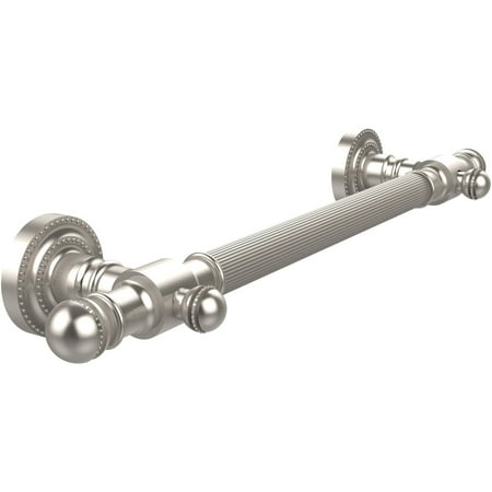 16-in Grab Bar Reeded in Satin Nickel