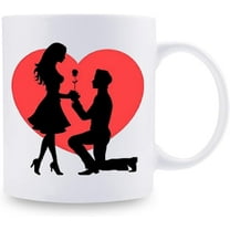 11oz Valentines Coffee Mug, Personalized Mug with Handle for Hot Cold Drinks, Gift Ideas for Boyfriend, Girlfriend, Valentines day Gift Valentine Decor Souvenir (Couple   Heart)
