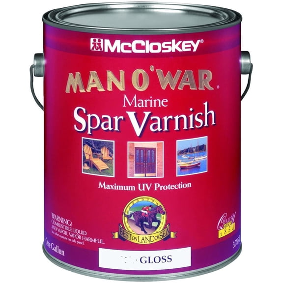 Man O' War Marine Spar Varnish Exterior, Outdoor Gloss 1 Gl