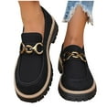 thumbnail image 4 of Wowcloth Chunky Sole Loafers for Women – Fashion Casual Slip-On with Metal Buckle Detail for Spring Summer Comfort, 4 of 9