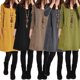 thumbnail image 4 of Otoño Invierno vestido de las mujeres del tamaño extra grande de manga larga bolsillos Solid cu MABOTO Vestido de manga larga para mujer, 4 of 7
