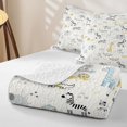 thumbnail image 4 of Erosebridal Zoo Animals Zebra Twin Quilt Set,Jungle Wildlife Pattern Twin Coverlet Set For Girls,2 Pieces, 4 of 7