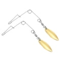 thumbnail image 1 of Unique Bargains 30Pcs Fishing Spinnerbait Wire with Blade, Large-sized Willow Leaf, Gold Tone, 1 of 5