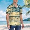 thumbnail image 2 of Lsque Retro Wooden pattern Hawaiian Shirt for Men, Unisex Summer Beach Casual Short Sleeve Button Down Shirts-XX-Large, 2 of 9