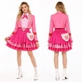thumbnail image 6 of Halloween Princess Costume - Pink Halloween Fancy Dress Up Costume, Princess Jacket Dress with Belt & Heart Shape Bag Outfits for Halloween Cosplay Party for Women Size: XL, 6 of 14