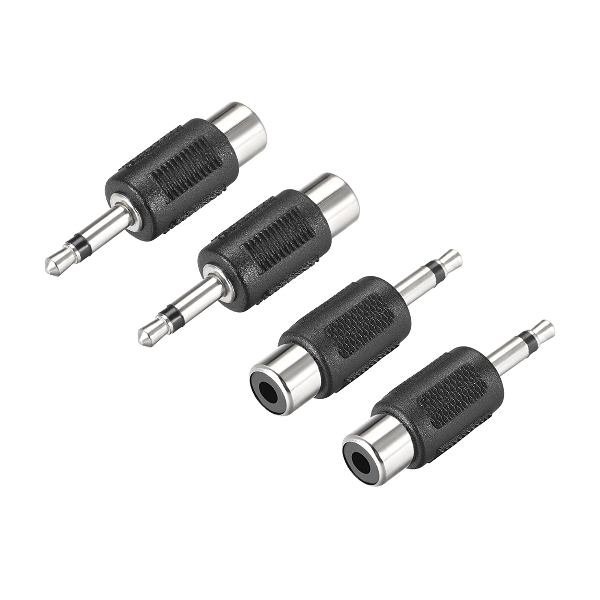 3.5mm, Male to RCA Female Adapter Coupler 4Pcs for Mono Audio Cable