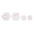 thumbnail image 4 of 4 piezas de ganchos de pared con patrón de mármol con forma hexagonal, ganchos decorativos modernos para puerta de dormitorio y hogar, 4 of 10