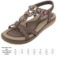 thumbnail image 2 of Sandalias planas bohemias Zapatos para caminar con flores de diamantes de imitación Zapatos de verano para mujer, 2 of 9