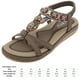 thumbnail image 2 of Sandalias planas bohemias Zapatos para caminar con flores de diamantes de imitación Zapatos de verano para mujer, 2 of 9