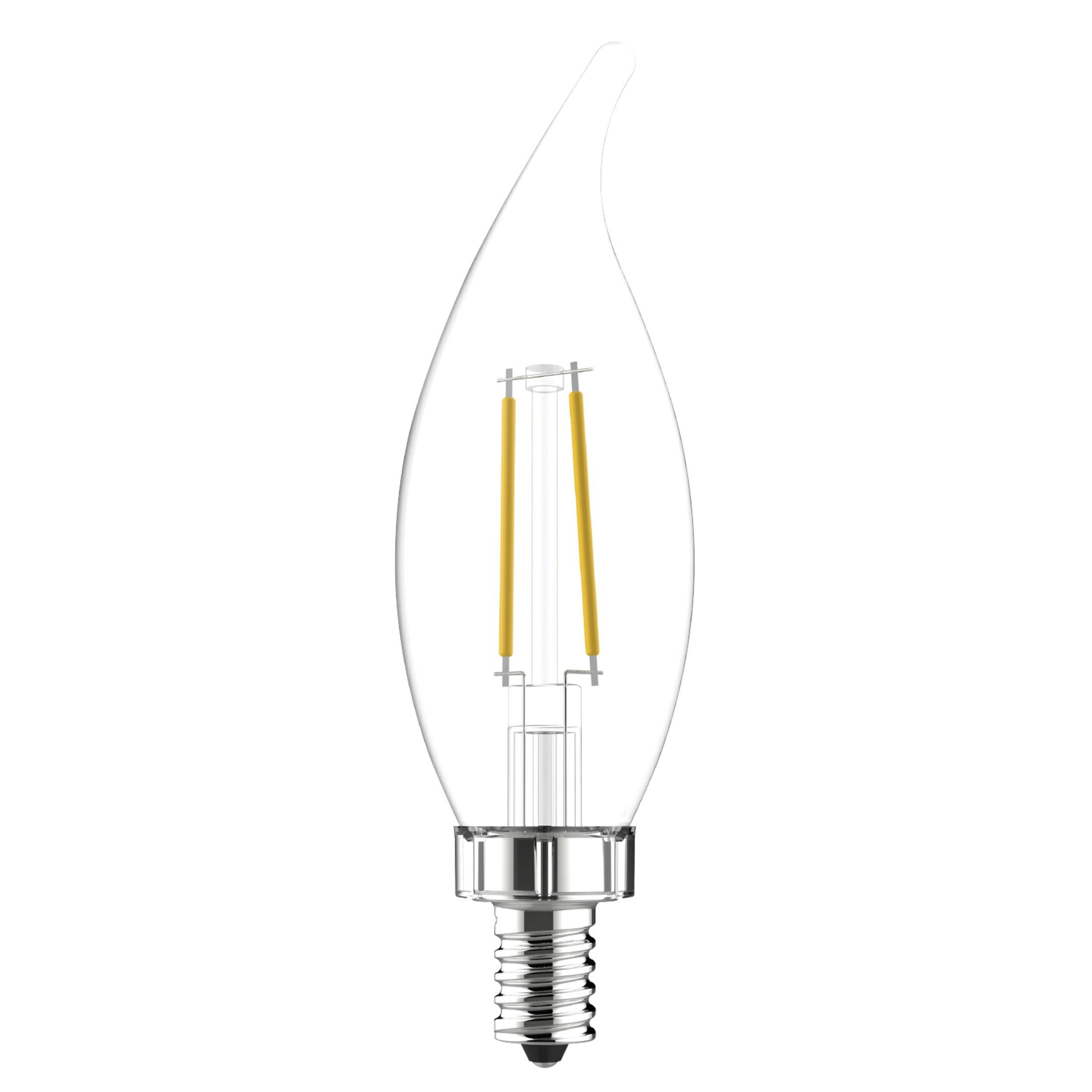 (2 pack) GE 40 Watt LED Light Bulbs, Soft White CA11 Candle Shape, 4 Pack