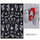 thumbnail image 1 of 5D Red Christmas Nail Stickers Glitter Embossed Snowflake Gloves Feather Bulb Bells Winter Xmas DIY Engraved Manicure Decoration, 1 of 4