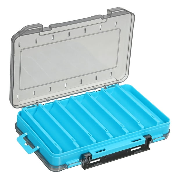Uxcell Two Sided Fishing Lure Storage Box Fish Tackle 14 Grids