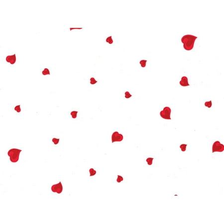 Pack of 1, Hearts A Flutter Cello Roll, 40" x 100' For Party, Holiday & Event, Made In USA