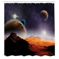 thumbnail image 3 of Ambesonne Nebula Shower Curtain, Solar Sky Orbit Comet, 69"Wx84"L, Purple Dark Orange, 3 of 5