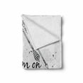 thumbnail image 2 of Indie Soft Flannel Fleece Throw Blanket, Boho Style Arrows Triangle Shape Dream Hand Writing Feathers, Cozy Plush for Indoor and Outdoor Use, 50" x 60", Black White Pink, by Ambesonne, 2 of 6