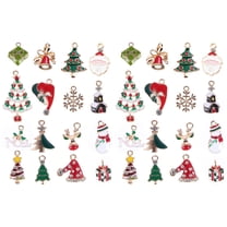 Jiyike 32 pcs Alloy Pendant Charm Set Christmas DIY Pendant Jewelry Making Accessories