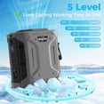 thumbnail image 4 of Portable  Fan Clip- 10000mAh: Belt  Personal Fan Rechargeable 5 Speeds & LED SOS Light 35H Runtime - Shirt Outdoor with Power  for Camping Travel Workout Jobsite (Grey), 4 of 6