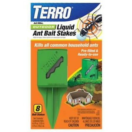 8pc Terro Outdoor Liquid Ant Bait Stakes Kills All Common Household