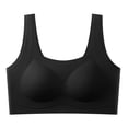 thumbnail image 3 of Women's Seamless Bra, Pullover Full Coverage No Underwire Bra with Wide Straps, Soft Support for Comfort Daily Wear | VerBelle,Black L, 3 of 3