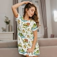 thumbnail image 3 of Naloa Cute Frog Print Women Nightgowns,Womens Loungewear,Short Sleeve Sleepwear,Comfy Ladies Nightdress, 3 of 6