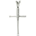 thumbnail image 3 of Men's Stainless Steel Baseball Bat Cross Necklace-Psalm 56:3 by Shields of Strength, 3 of 4