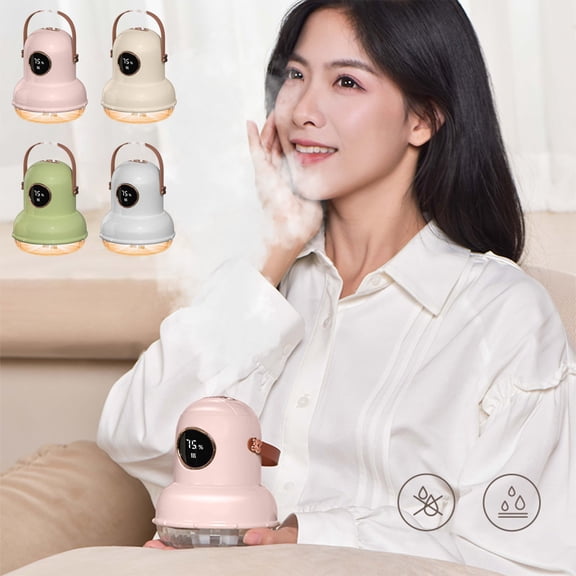 Gnmfd Portable Cool Mist Humidifier with LED Display, Quiet Wireless Humidifier with 3 Adjustable Mist Modes, Auto Shut-Off Safety Function, Rechargeable Battery Home Office Travel