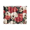 thumbnail image 3 of CADecor Sugar Skull Dia De Los Muertos Window Treatment Panel Curtains Window Curtain Kitchen Curtain,Two Piece 26x39 Inches, 3 of 4