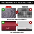 thumbnail image 5 of HOMREST 7 Pcs Outdoor Sectional Sofa All Weather Patio Furniture Set W/ Red Cushion & Coffee Table, 5 of 10