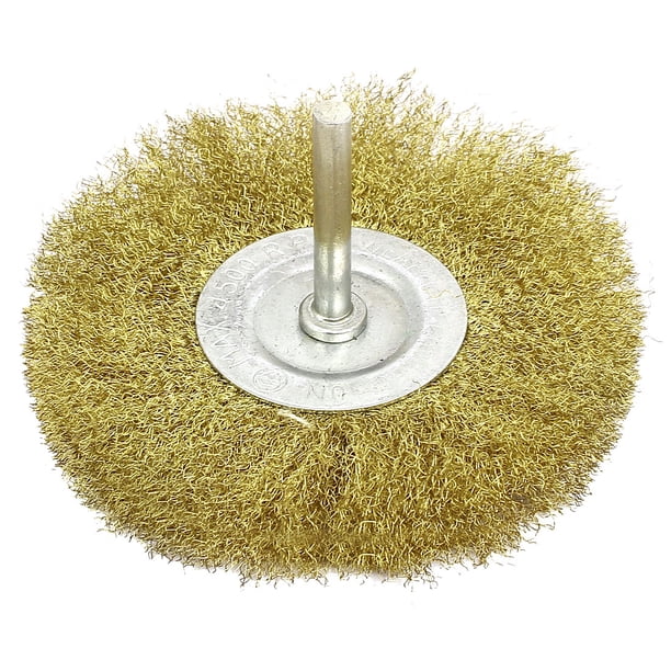 Cepillo de alambre de latón en forma de T de 6 mm x 100 mm para pulido y abrillantado