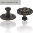 thumbnail image 3 of Perillas para gabinete M MIMHOOY vintage flor bronce, 8 piezas, 3 of 5
