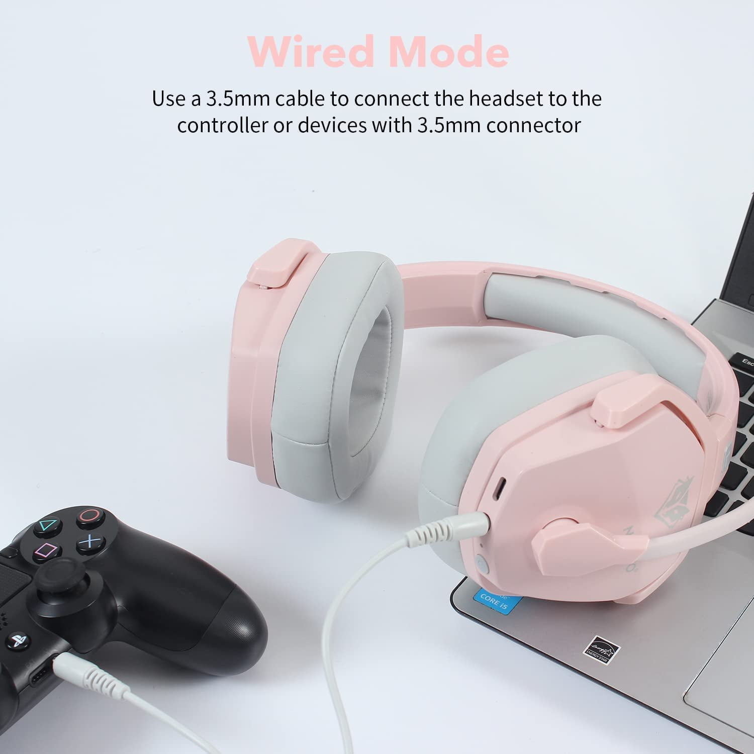 G06 Wireless Gaming Headset with Microphone for PS5, PS4, PC, Mac