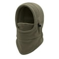 thumbnail image 2 of Xfvqtps Unisex Full Face Mask Lamb Wool Solid Color Adjustable Drawstring Balaclava Outdoor Thickened Cycling Motorcycle Ski Warm Winter Hooded Hat Army Green, 2 of 7