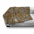 thumbnail image 3 of Ocean Soft Flannel Fleece Blanket, Underwater Starfish Shell Mollusk Seaurchin Sea Horse Pearl Illustration, Cozy Plush for Indoor and Outdoor Use, 70" x 90", Ginger Cinnamon Cocoa, by Ambesonne, 3 of 6