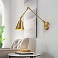 thumbnail image 2 of Safavieh Kensley Mid Century Adjustable Wall Sconce, Brass Gold, 2 of 6