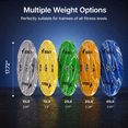 thumbnail image 4 of MERACH 90lbs Rubber Coated Olympic Weight Plates, 2-Inch Barbell Plates for Home Gym, Pair, Blue, 4 of 10