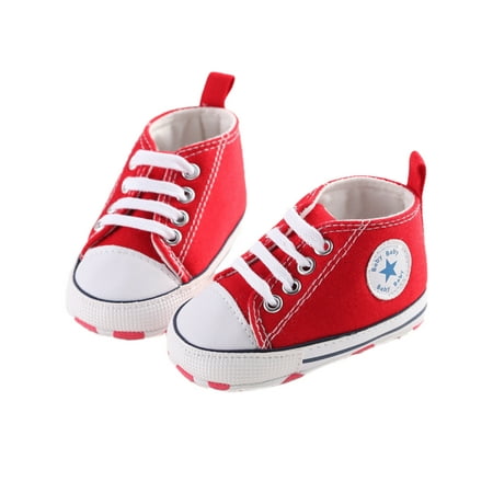 

Baby Girls Denim Soft Sole Infant Shoes Prewalker Sneaker Newborn Boys