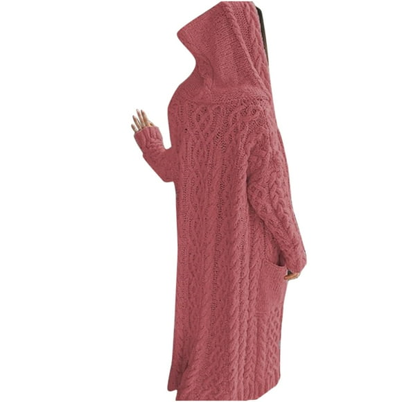 KIHOUT Spring Winter Warm Coat Fashion Women Casual Long Sleeve Solid Warm Sweater Ladies Tops Coat,Size S-2XL