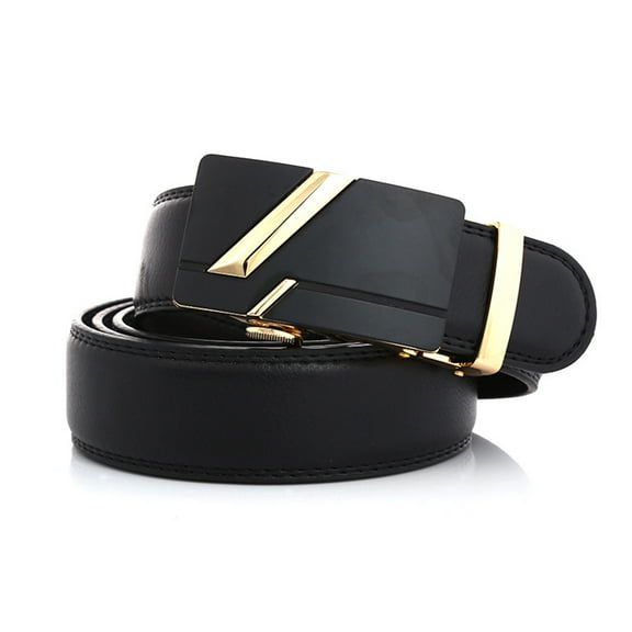 Men's Stretch Belts with Ratchet Buckles, Adjustable Waist Belt for Men, Black Design