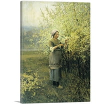 ARTCANVAS Springtime 1890 Canvas Art Print by Daniel Ridgway Knight - Size: 26" x 18" (0.75" Deep)