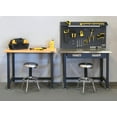 thumbnail image 5 of Seville Classics UltraHD® Heavy Duty Commercial Lighted Workcenter Workbench w/ Stainless Steel Top and Pegboard, Graphite, 48" W x 24" D x 65.5" H, 5 of 11