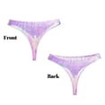 thumbnail image 3 of Balery Purple Sparkling Butterfly Tangas de Algodón para Mujer con Estampado – Ropa Interior Sexy, Transpirable, G-string-X-Small, 3 of 6