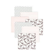 Little Treasure Hudson Baby Girls Cotton Poly Flannel Receiving Blankets 7-Pack, Pink Bow, 30x30 inches