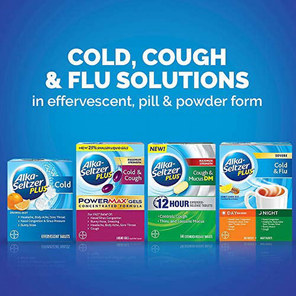 Alka-Seltzer Plus Maximum Strength Severe Sinus, Allergy & Cough PowerMax Gels, 16 Count