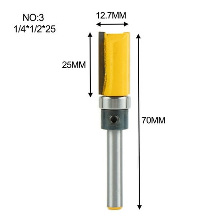 

BAMILL 1/4 Shank Straight Edge Trimming Router Bit Cleaning Flush Trim Milling Cutter