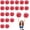 Colorful+Red, variant on 20 PCS Cheerleading Poms, 13.8inch Sports Dance for Sports Team Spirit Cheering with Finger Rings