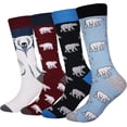 thumbnail image 1 of GHSDFBB Men's 2/4 Packs Fun Crazy Novelty Dress Crew Socks, 1 of 6