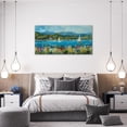 thumbnail image 6 of HFDF Mountain Lake Large Canvas Wall Art Nature Flower Pictures Wall Decor Master Over Above Bed Landscape Artwork Paintings Home Office Decorations for Living Room Dinning Room 14x11inch Framed, 6 of 6